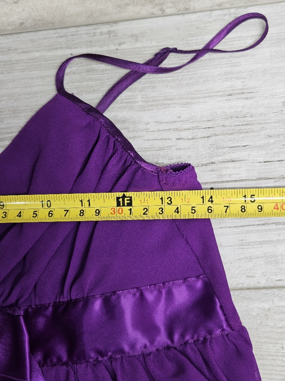 Fredericks of Hollywood Babydoll Cami Top Size S Purple Fairy Romantic Coquette - Picture 3 of 10